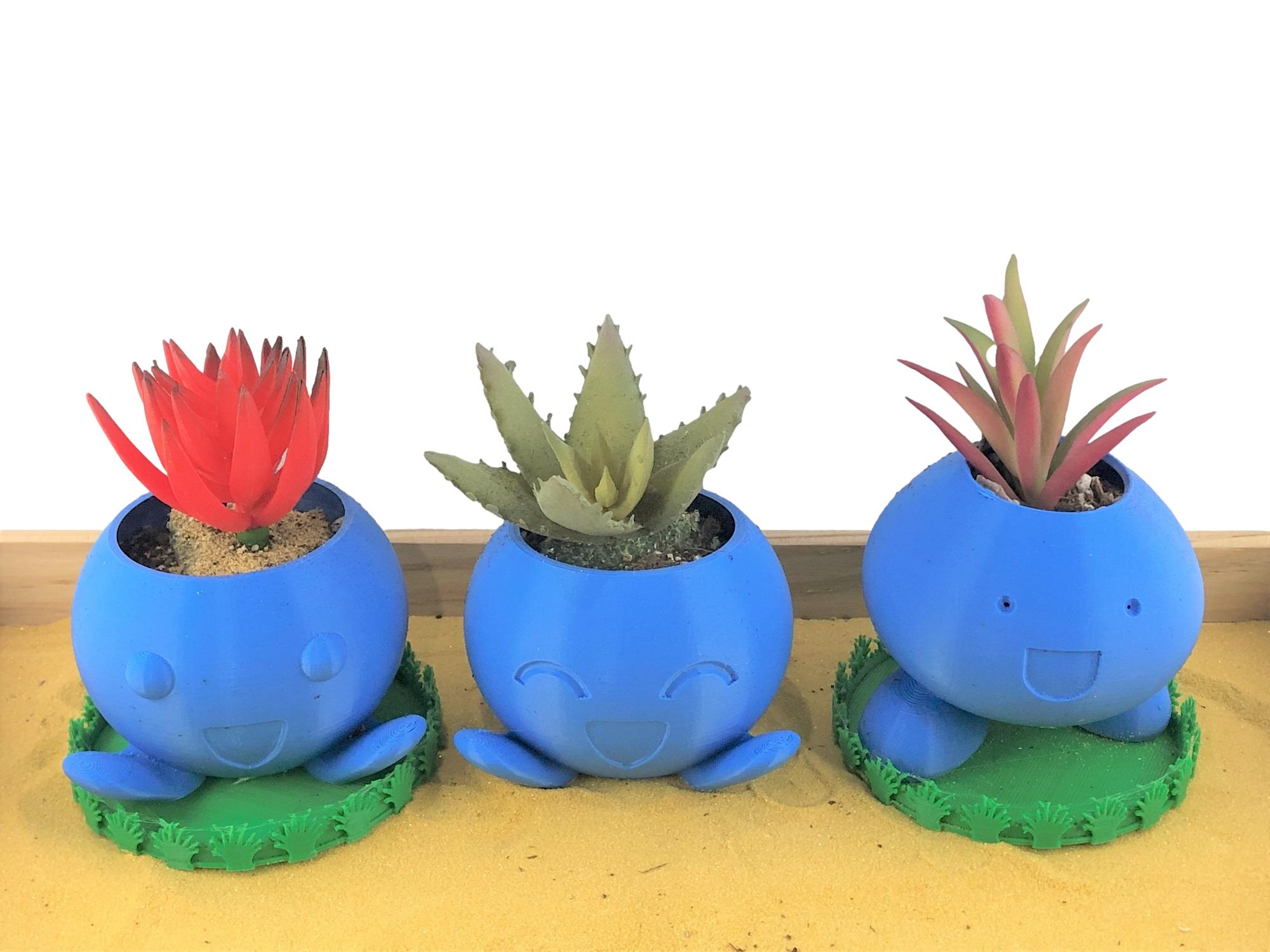 XL 8" Oddish Planter 3D Printed Pokemon planter with Eco-friendly PLA plastic 