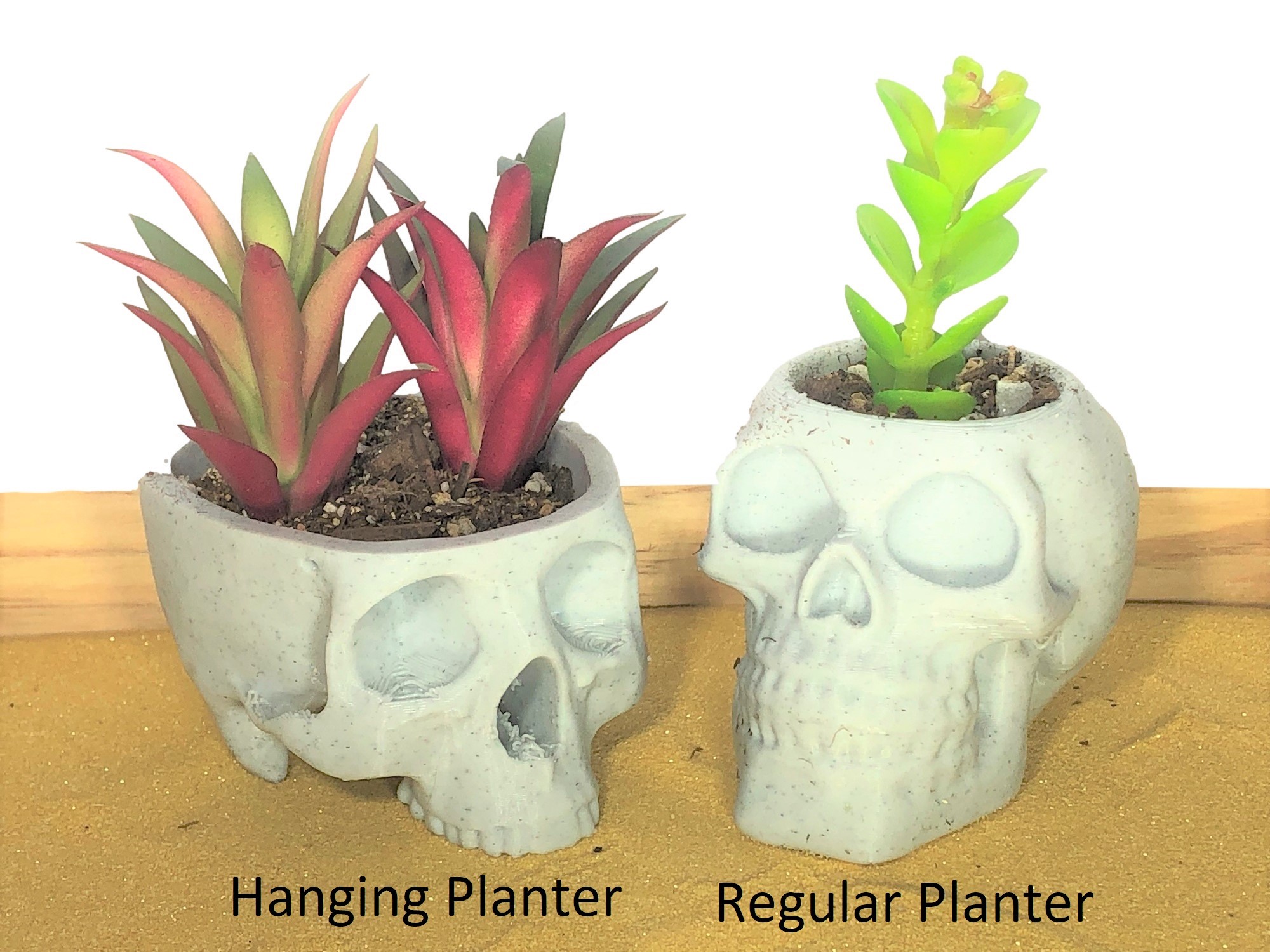 Big Skull Pot Planter Flower Pot Planter Hand-Made Succulent Decoration 3D Printed 12 Colors 