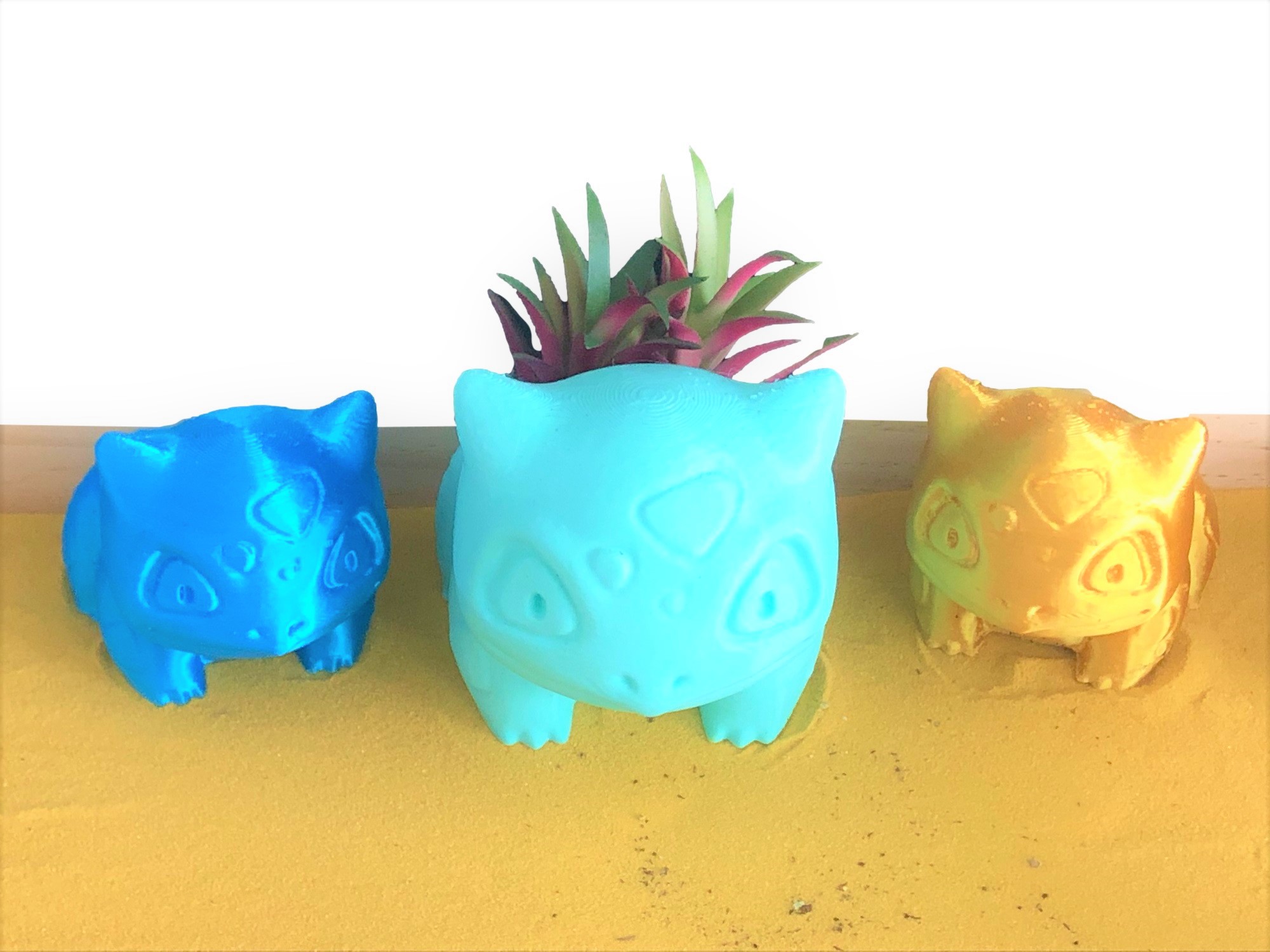 Pokemon Bulbasaur Flower or Succulent Pot Various Colors Cute Novelty 3D Printed 